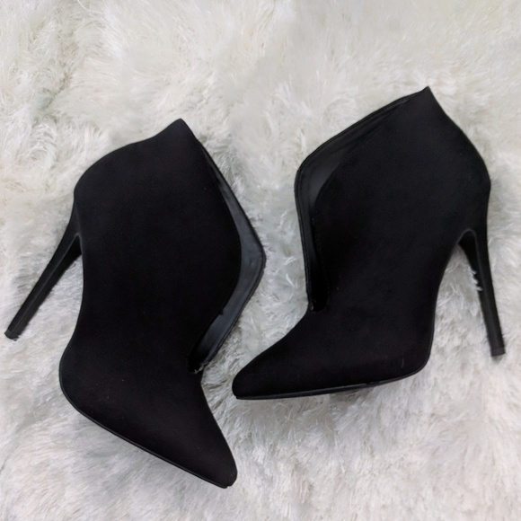 JustFab Shoes - JUSTFAB Belinda Stiletto Suede Booties